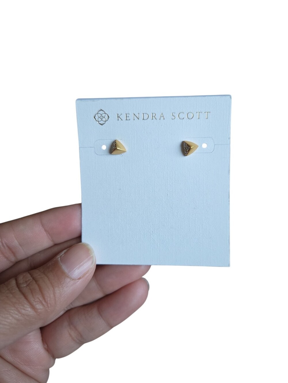 Kendra Scott Perry Vintage Gold Round Stud Earrings